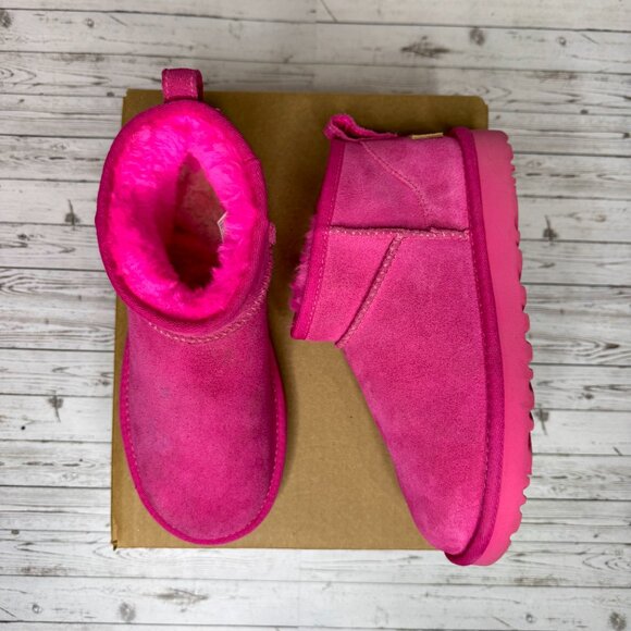 UGG Classic Ultra Mini Boot 'Carnation Pink' | Size 6W - Picture 2 of 16